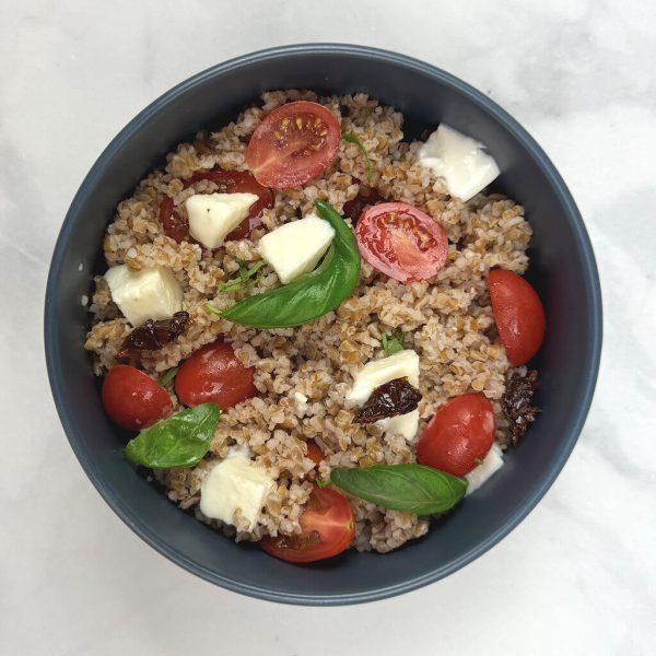 Bulgur Wheat Caprese Salad