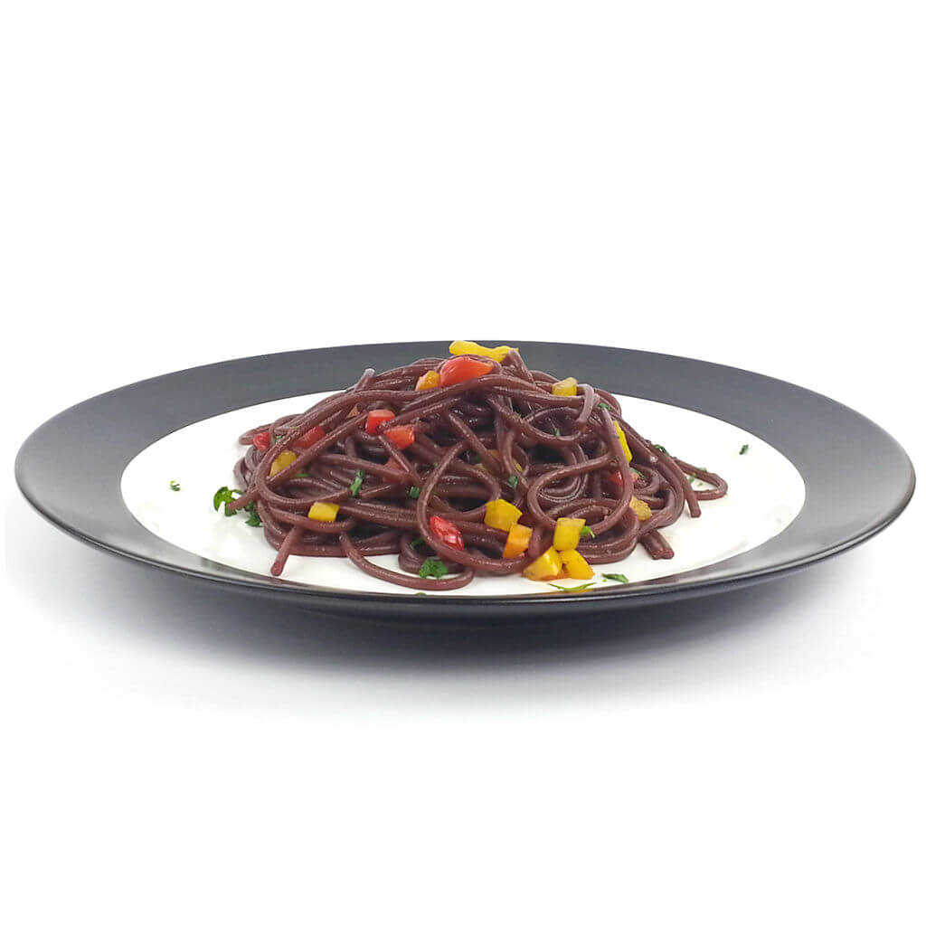 Drunken Spaghetti with Pepper Confetti