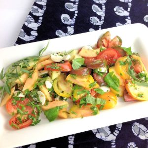 Cantaloupe Caprese Salad
