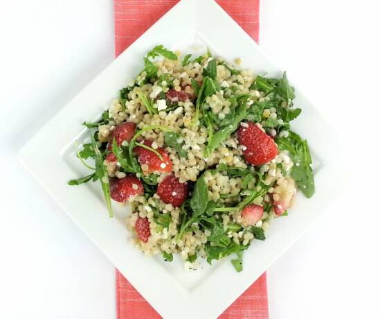 Couscous Arugula Strawberry Salad