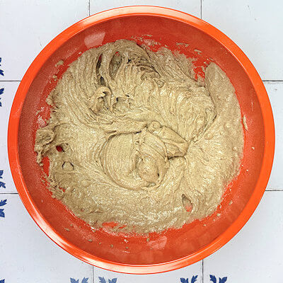 Step 3 - Add the wet ingredients to the dry ingredients in mix, leaving no dry spots.