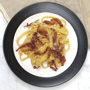 Tagliatelle with Prosciutto & Orange Cream