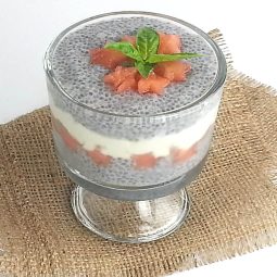 Water melon Feta Dessert with Chia Seeds