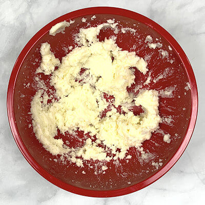 Step 1 - In a small bowl mix flour, baking soda, cream of tartar, cinnamon and salt. 
In a large bowl, whisk softened butter with granulated sugar until white and fluffy.