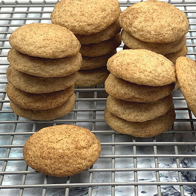 Step 4 - Bake cookies in a 375 degrees F. oven for about 7-9 minutes or until the cookies just start to wrinkle. Allow to cool on a the baking sheet for about 5 minutes and then transfer to a wire rack.