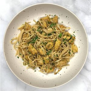 Udon Noodles with Chicken & Bean Sprouts