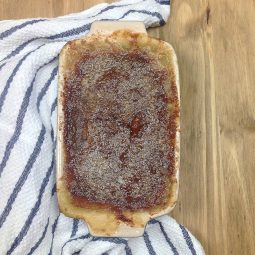Baked Apple Dessert with Cold Vanilla Sauce