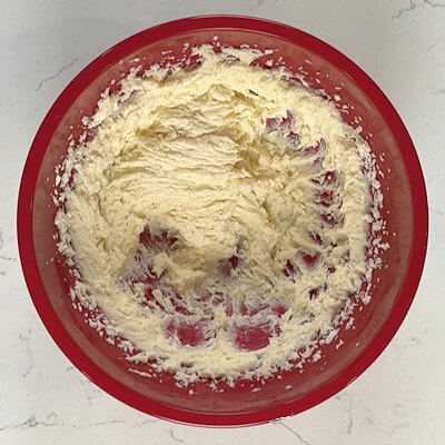 Step 1 - Mix butter, sugar and vanilla extract until light and fluffy.