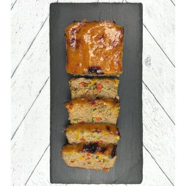 Turkey Vegetable Meatloaf with Mango Glaze