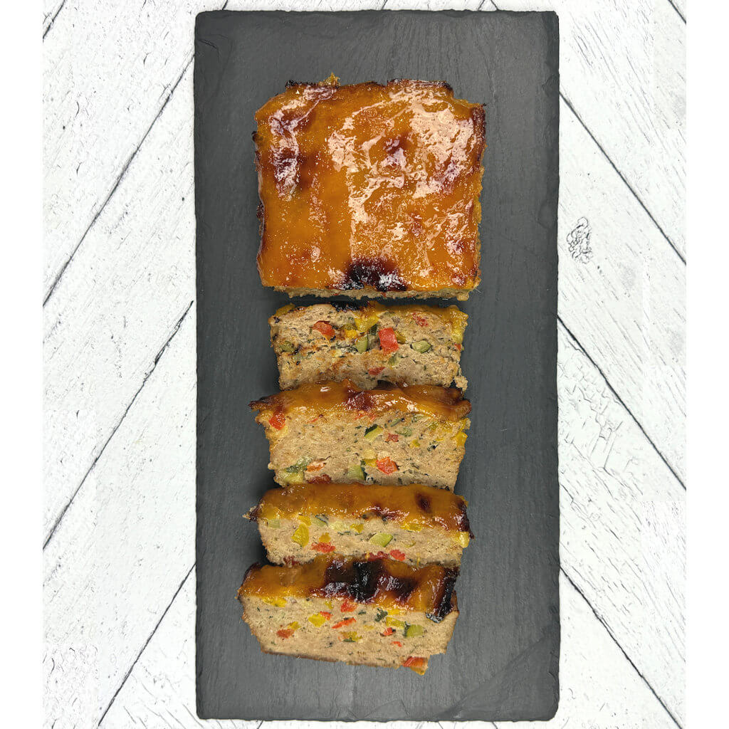 Turkey Vegetable Meatloaf with Mango Glaze