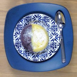Two-Tone Flourless Chocolate Souffle