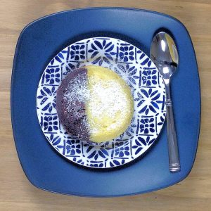 Two-Tone Flourless Chocolate Souffle