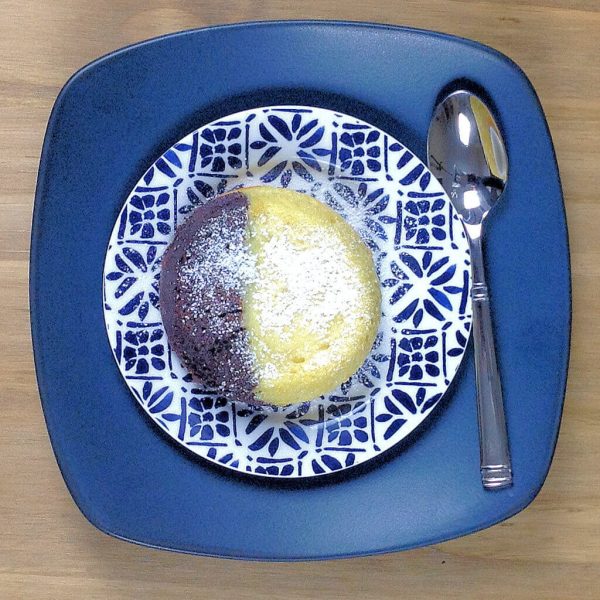 Two-Tone Flourless Chocolate Souffle