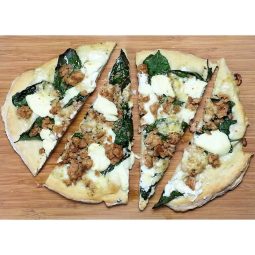 White Spinach and Three Cheese Pizza