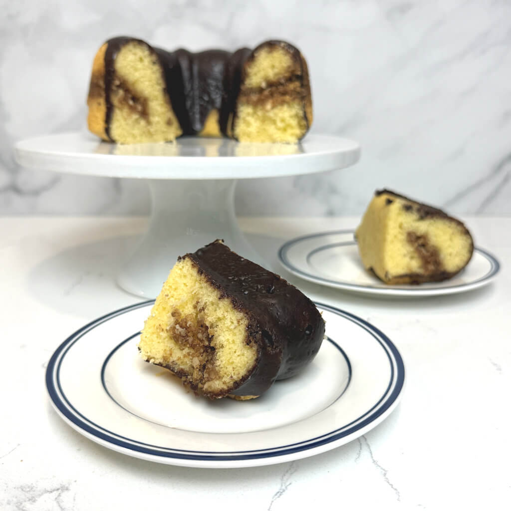 Coffee Cake with Chocolate Glaze