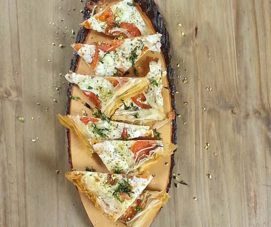 Mediterranean Phyllo Pizza Caprese