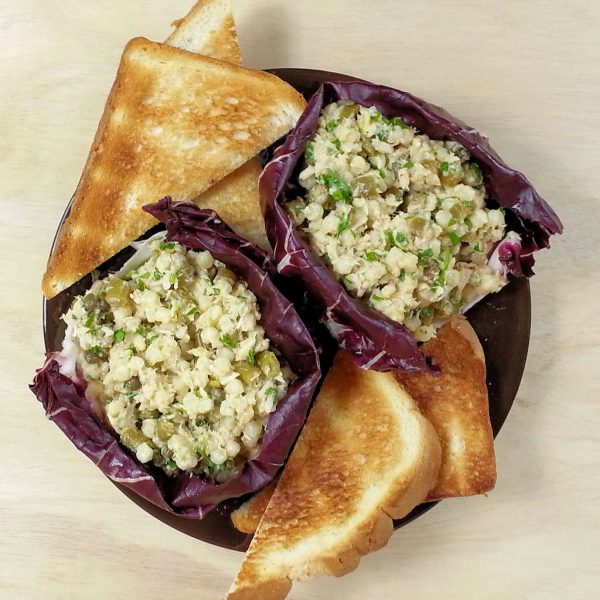 Radicchio Shells with Tuna Fish Salad