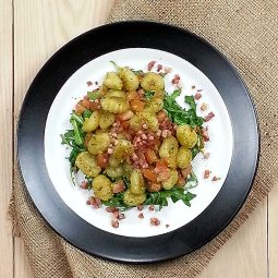 Stir-Fried Gnocchi with Arugula & Pancetta