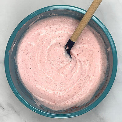 Step 2 - Whip cream and mix with strawberries