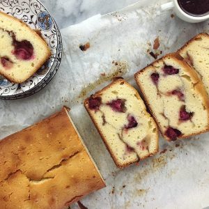 Raspberry Swirl Cream Cheese Cake