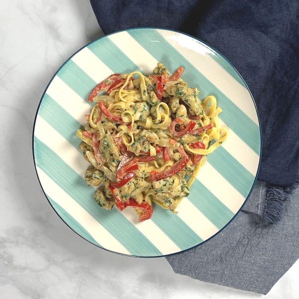 Creamy Linguine with Cilantro Chicken