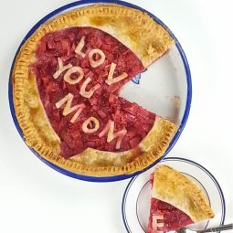 Red Berries Rhubarb Pie