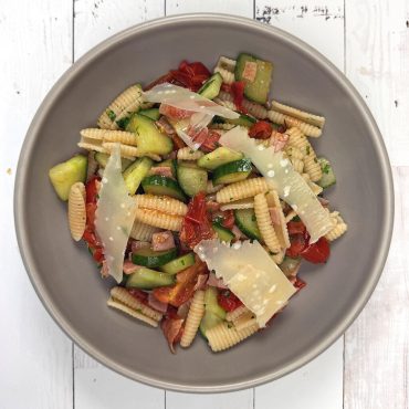Cucumber Tomato & Ham Pasta