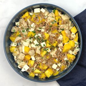 Farro Salad with Mango, Chicken & Feta