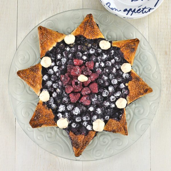 Blueberry Raspberry Star Pie