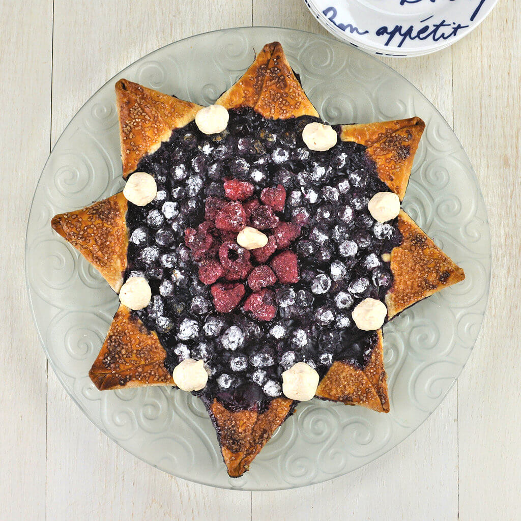 Blueberry Raspberry Star Pie