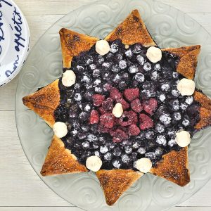 Blueberry Raspberry Star Pie
