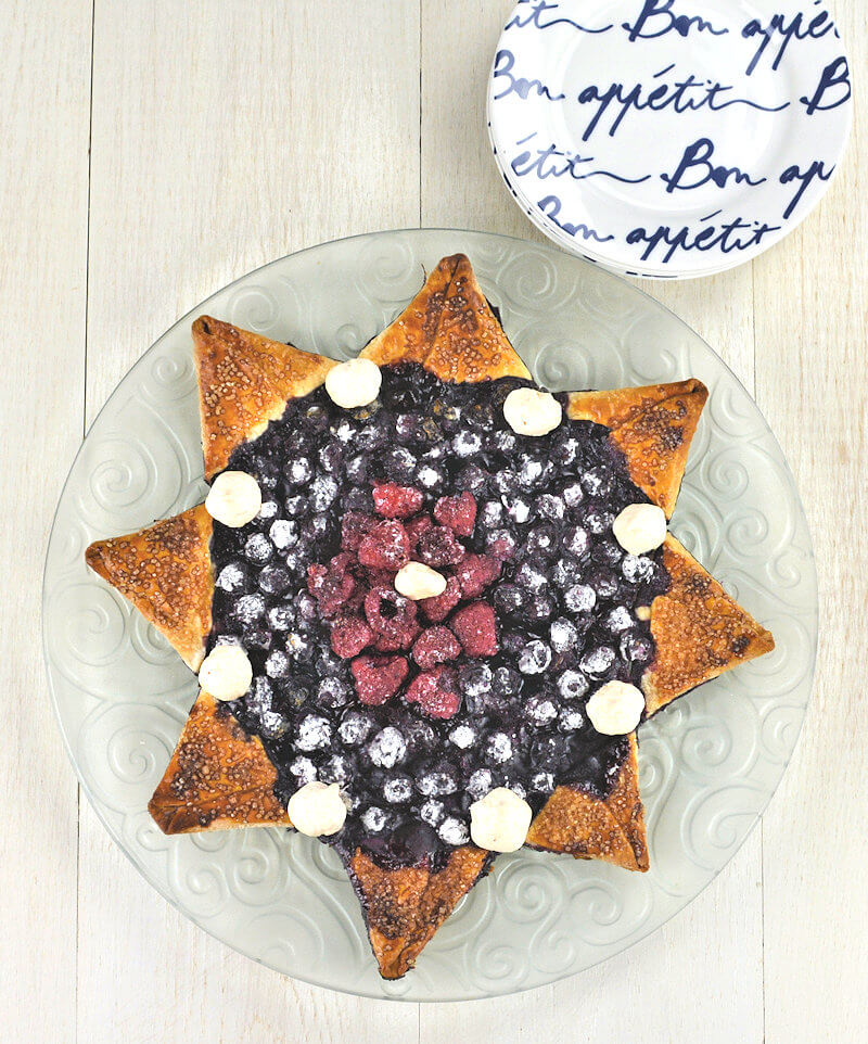 Blueberry Raspberry Star Pie