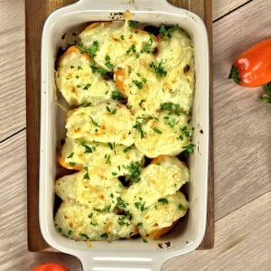 Sweet Peppers Filled with Cheese-Potato Mash