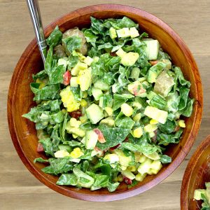 Potato Veggie Cheese Salad with Yogurt Dressing