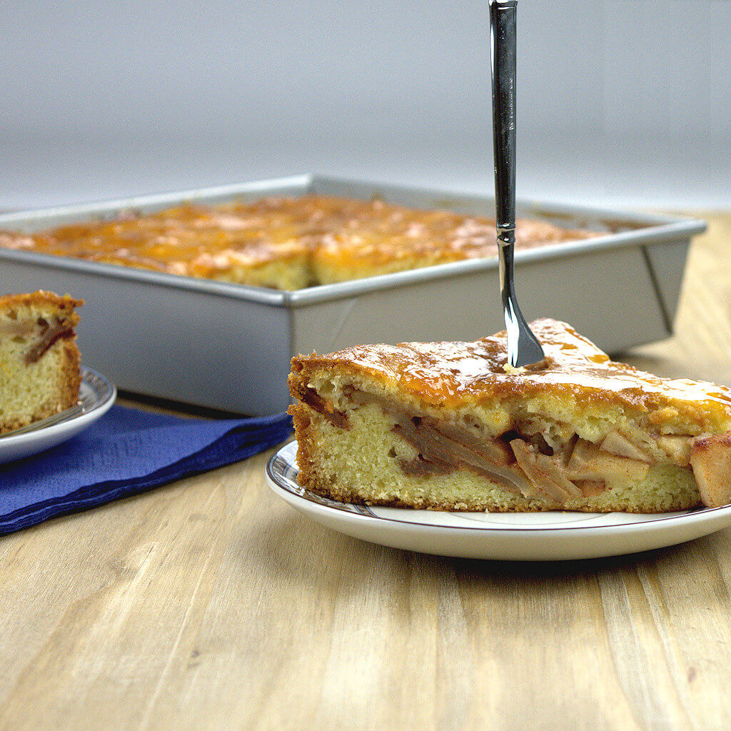 Two Layer Apple Banana Cake