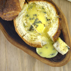 Easy Baked Brie in Bread with Sage
