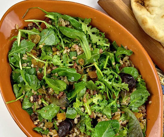 Fall Salad with Fruit, Grains and Greens