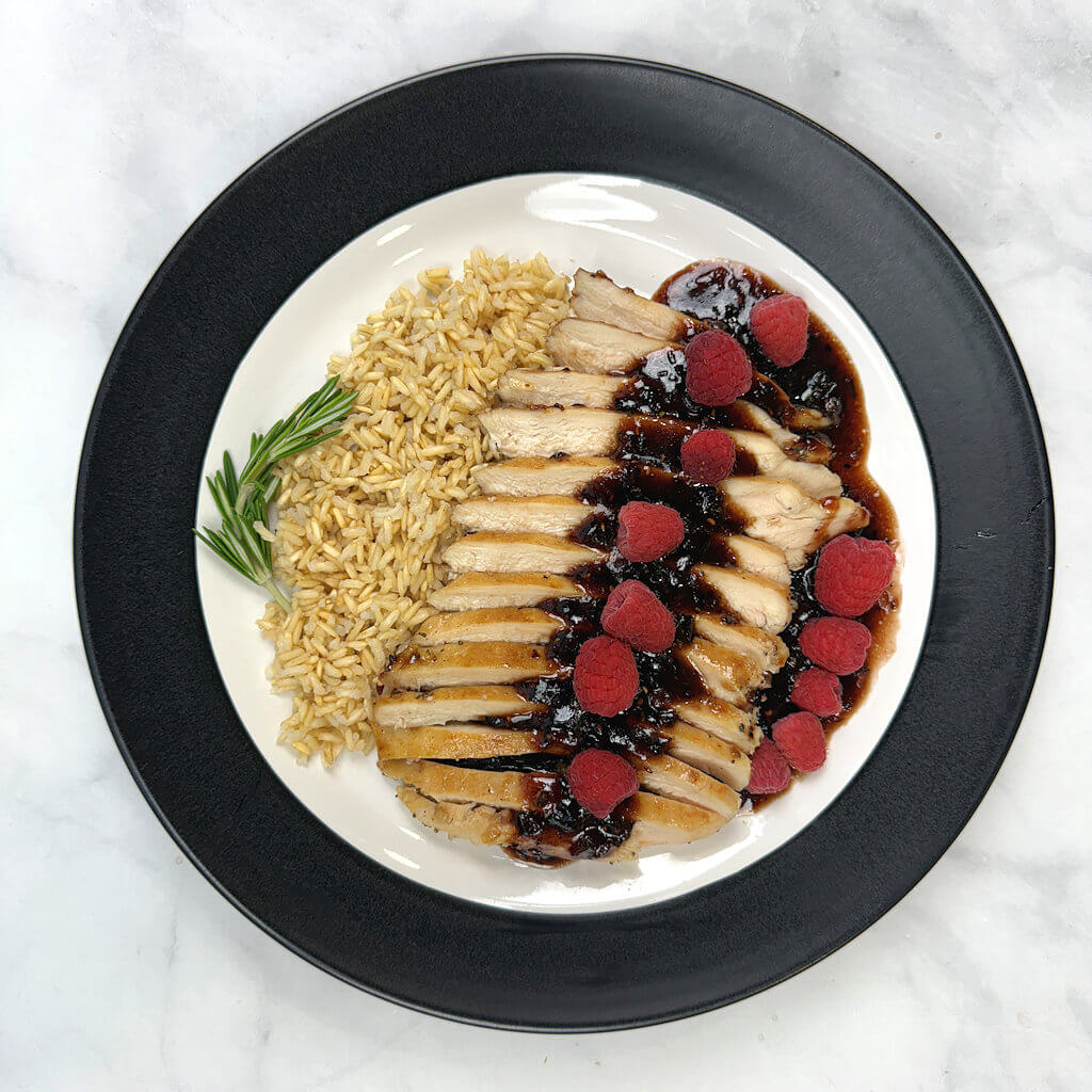 Rosemary Chicken with Raspberry Glaze