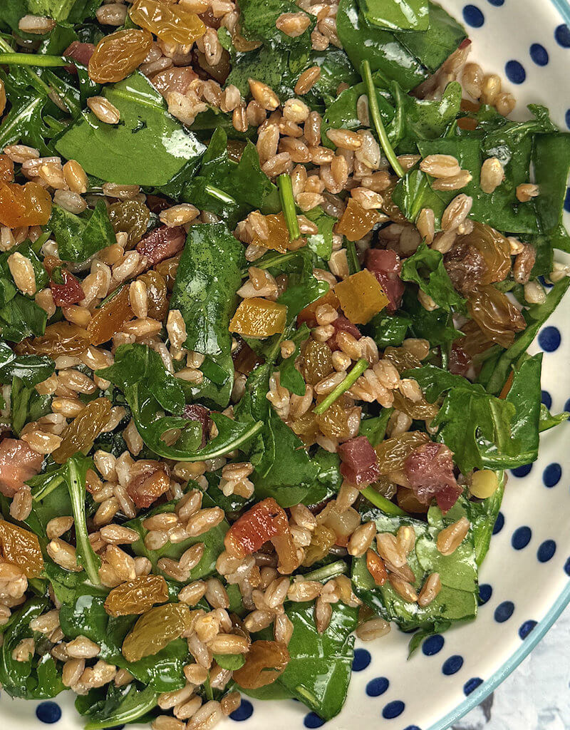 Focused image of Salad with Fruit, Grains & Greens