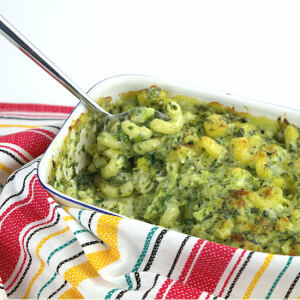 Broccoli and Spinach Mac & Cheese