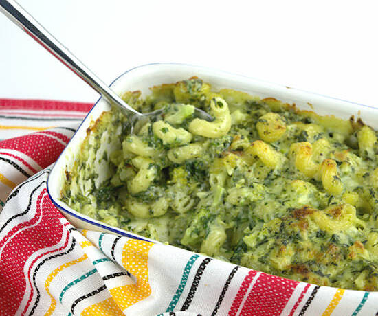 Broccoli and Spinach Mac & Cheese