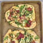 Pear Brie and Prosciutto Pizza with Honey Drizzle