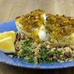 Baked Cod with Onion, Curry and Ginger