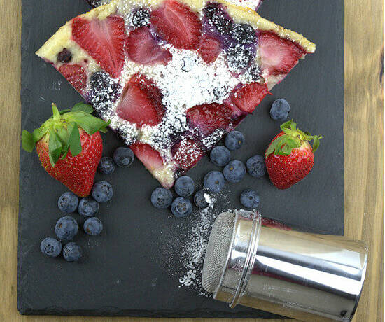 Yeast Pancakes with Fruit