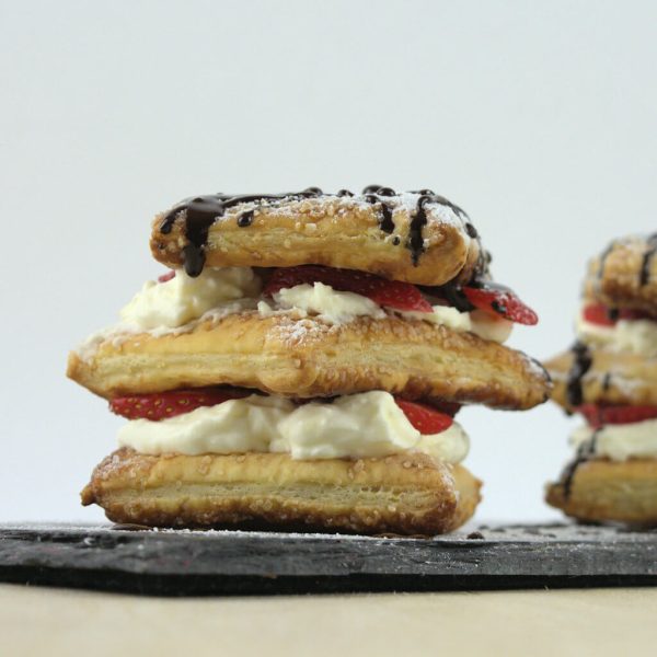 Feuilletee with Strawberries & Mascarpone Cream