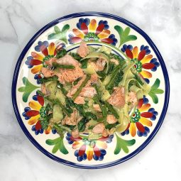 Salmon, Asparagus & Spinach Pappardelle