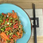 Soba Noodles with Vegetables in Peanut Sauce