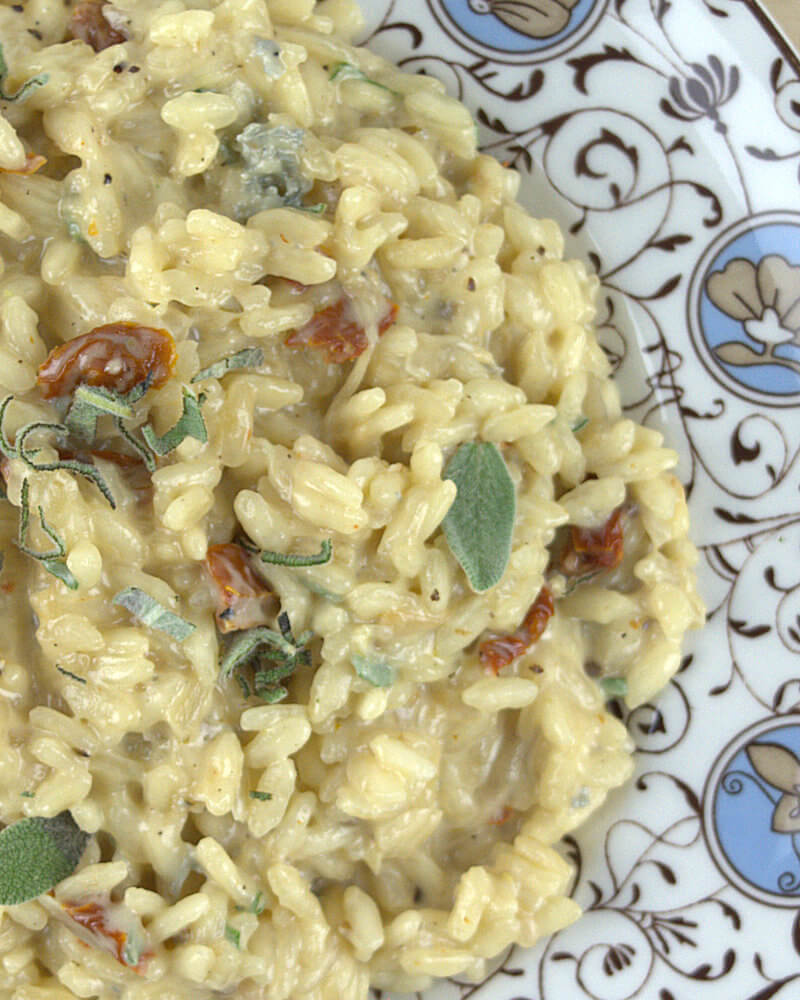 Focused image of Gorgonzola Risotto with Sundried Tomatoes