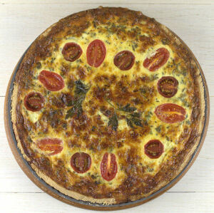 Quiche Lorraine with Tomatoes