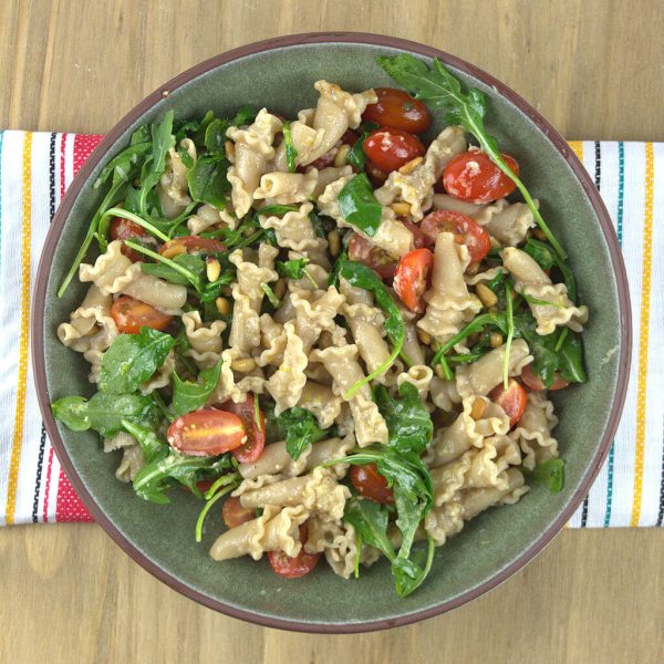 Whole Grain Trumpets with Tomatoes & Arugula